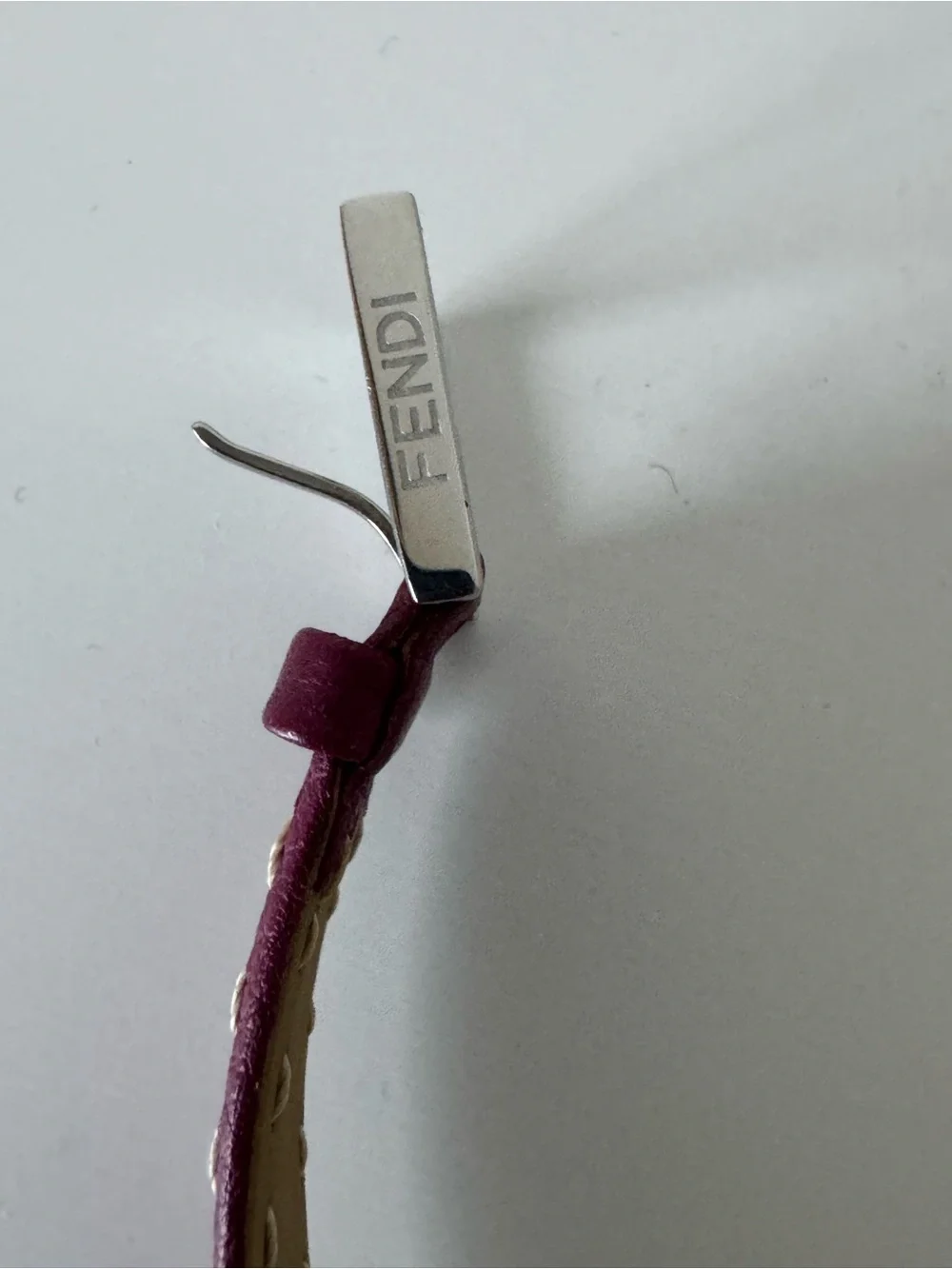 Authentic Vintage Fendi Orologi Square Watch – Burgundy Leather